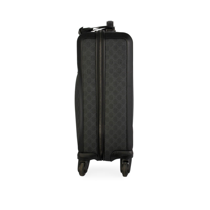 GUCCI GG Supreme Monogram Four Wheel Carry On Suitcase Winter Rose 433559