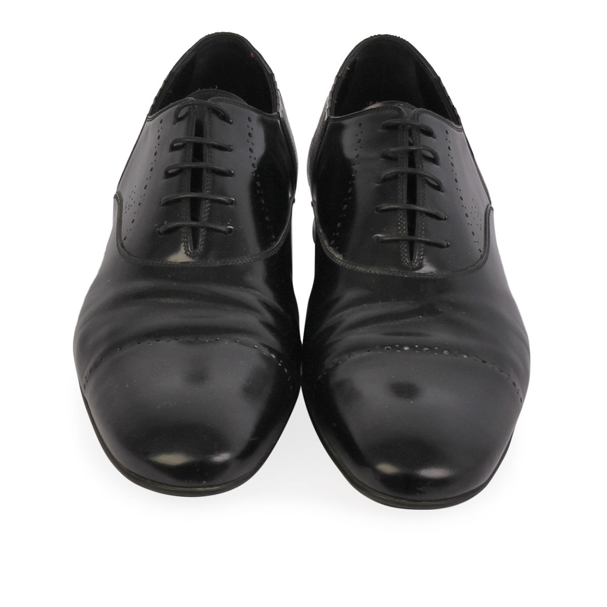 LOUIS VUITTON Leather Derby Shoes Black - S: 45 (11) | Luxity