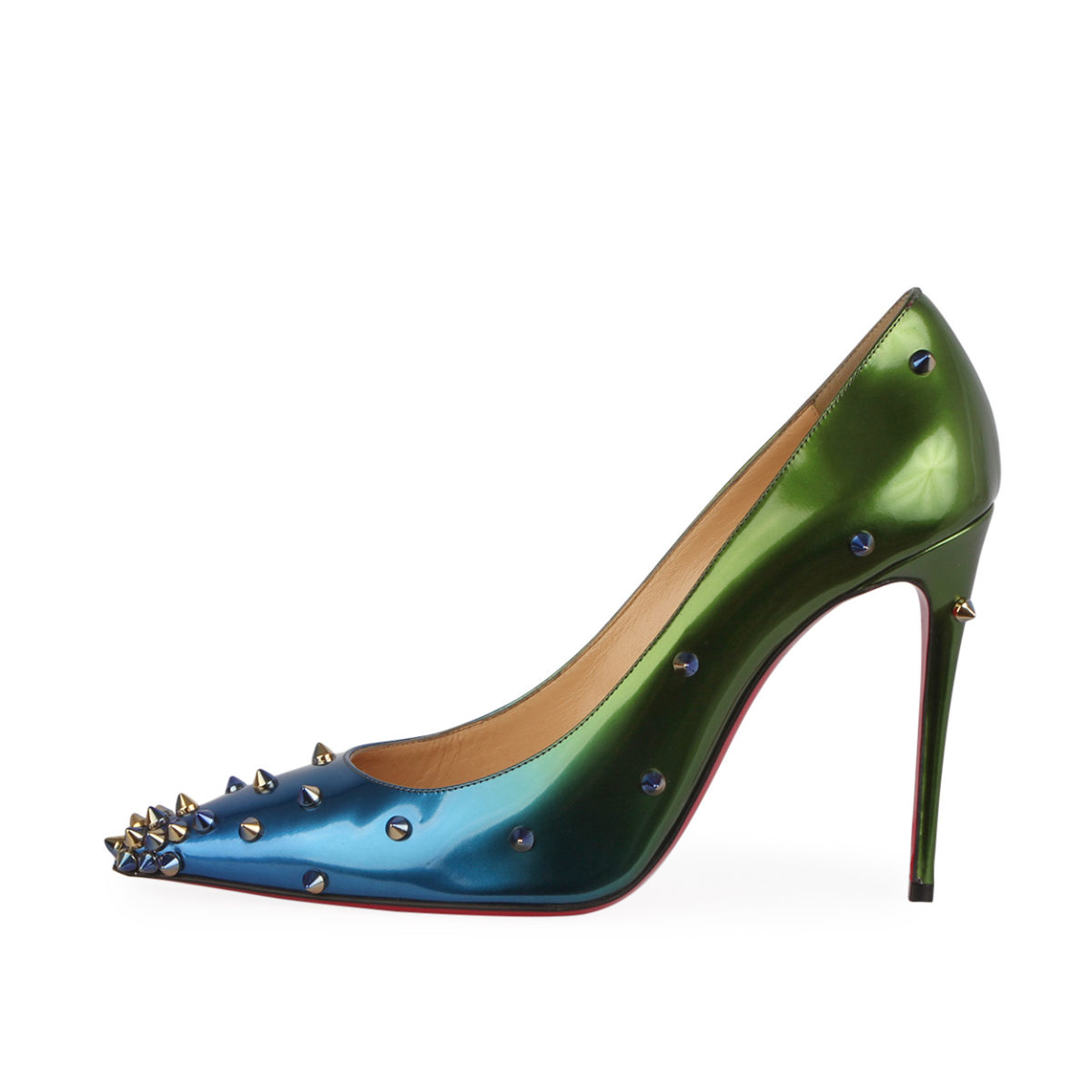 CHRISTIAN LOUBOUTIN Patent Degraspike 120 Pumps Ombre Blue - S: 37.5 (4 ...