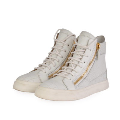 Product GIUSEPPE ZANOTTI Leather High Top Sneakers White - S: 36 (3.5)