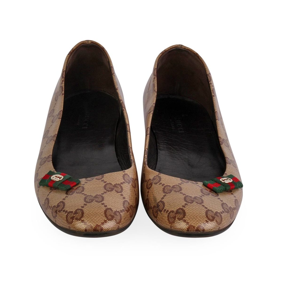 GUCCI GG Crystal Ballerina Flats Beige - S: 39 (6) | Luxity