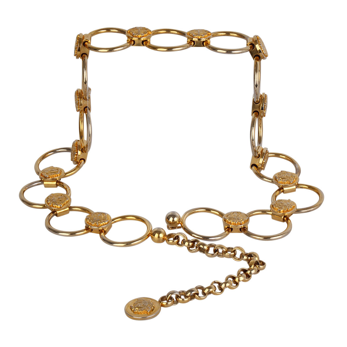 versace gold chain belt