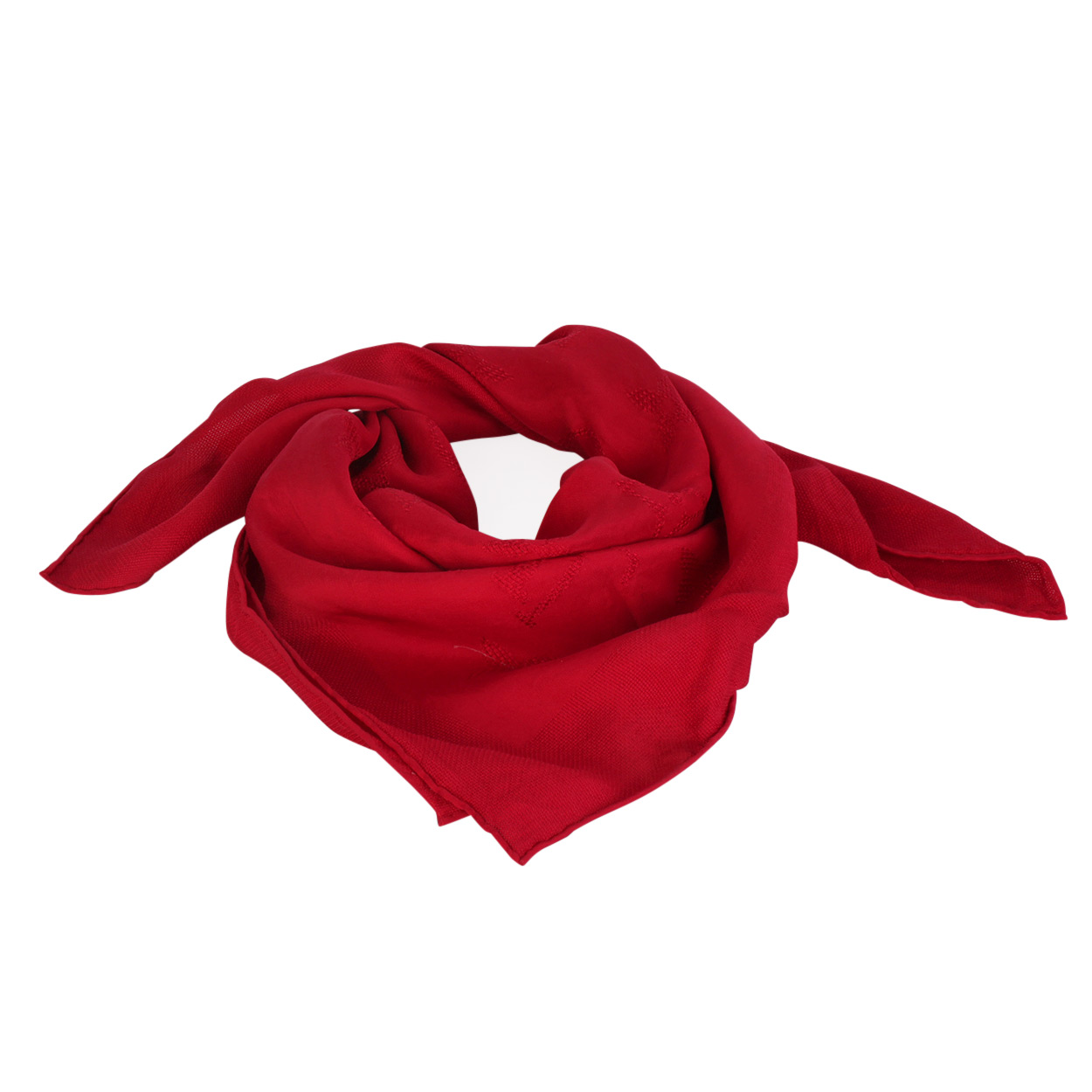 LOUIS VUITTON Monogram Silk Scarf Red | Luxity