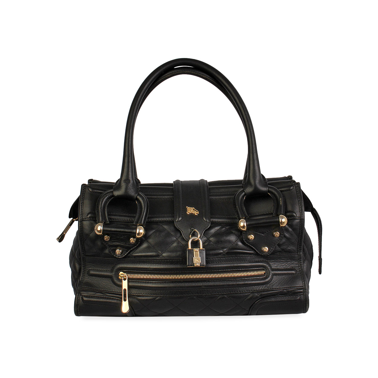 BURBERRY Quilted Leather Large Manor Tote Black | Luxity