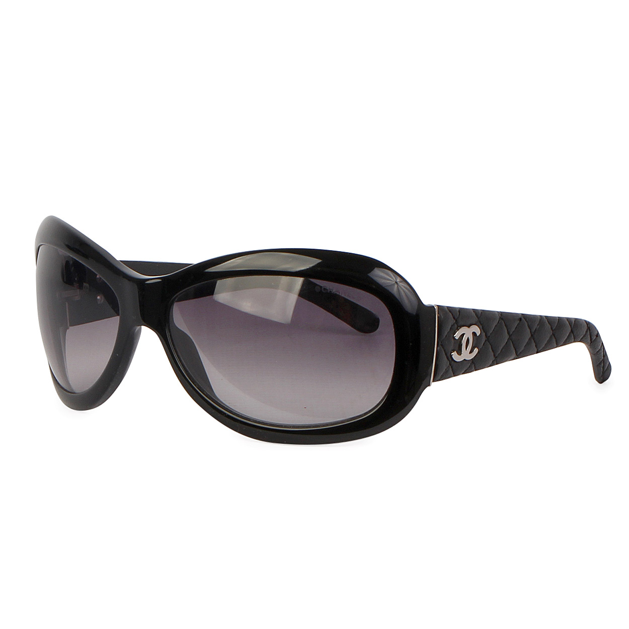 CHANEL Leather Quilted Sunglasses 5116-Q Black | Luxity