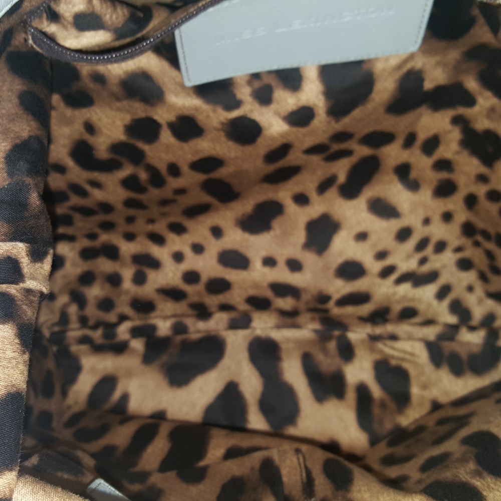 DOLCE & GABBANA Leather Miss Lexington Flap Hobo Grey | Luxity