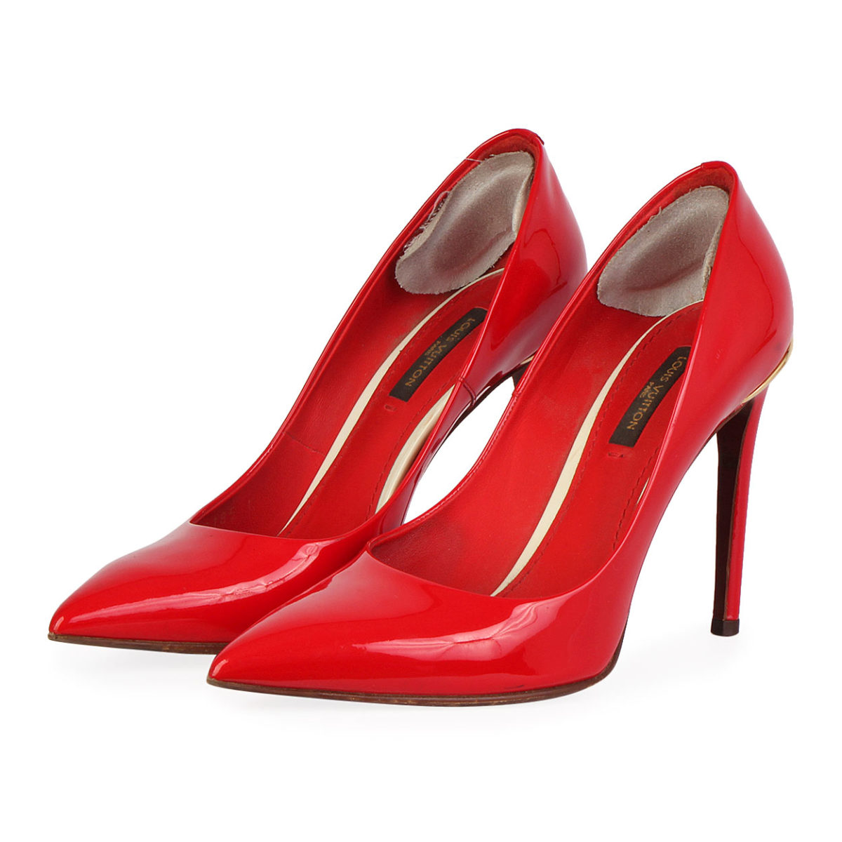 LOUIS VUITTON Patent Eyeline Pumps Red – 36 (3.5) | Luxity
