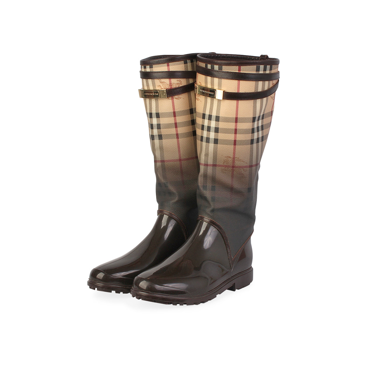 brown burberry boots