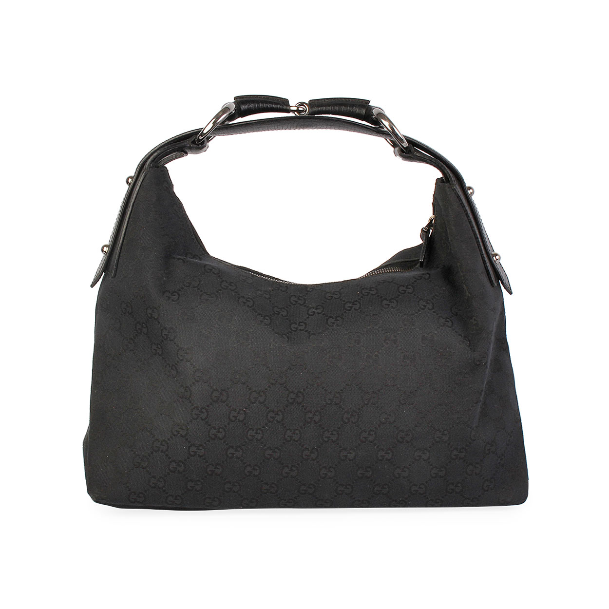 GUCCI GG Medium Horsebit Hobo Black | Luxity