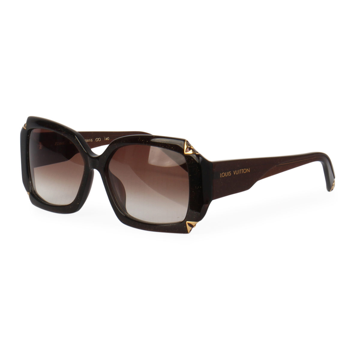 LOUIS VUITTON Hortensia Glitter Sunglasses Z0366E Brown | Luxity