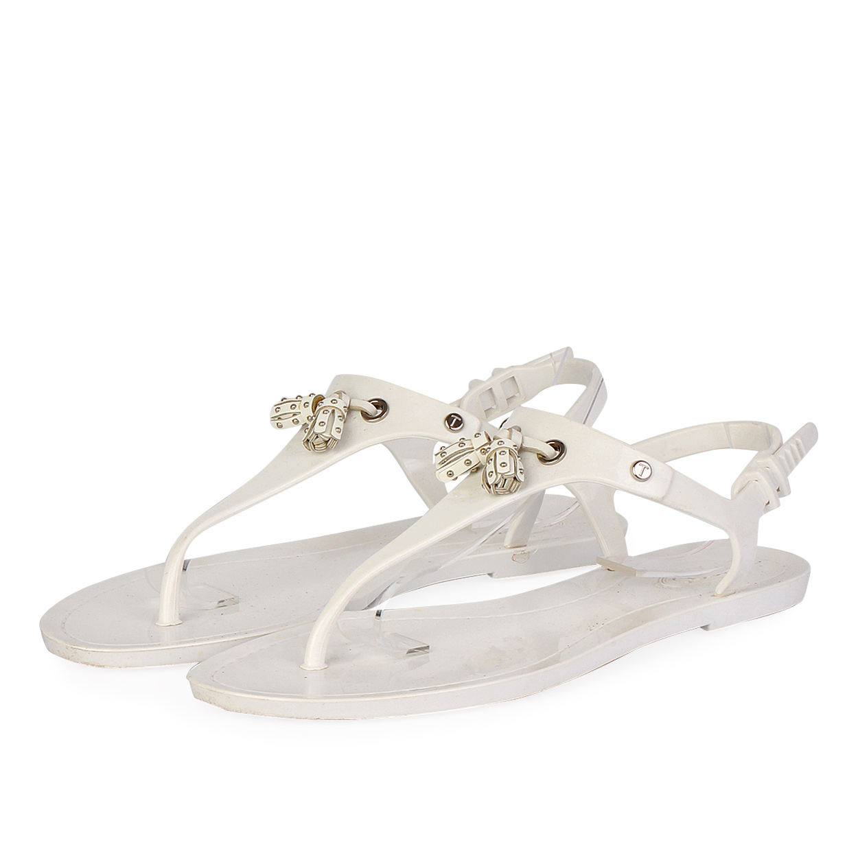 TOD'S Rubber Thong Sandals White - S: 38 (5) | Luxity