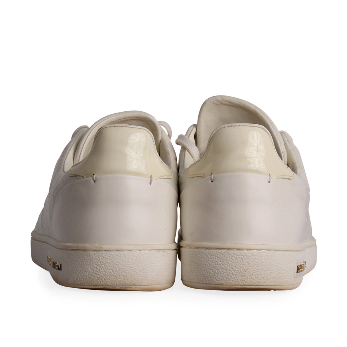 LOUIS VUITTON Croc Embossed Frontrow Sneakers White - S: 36 (3) | Luxity