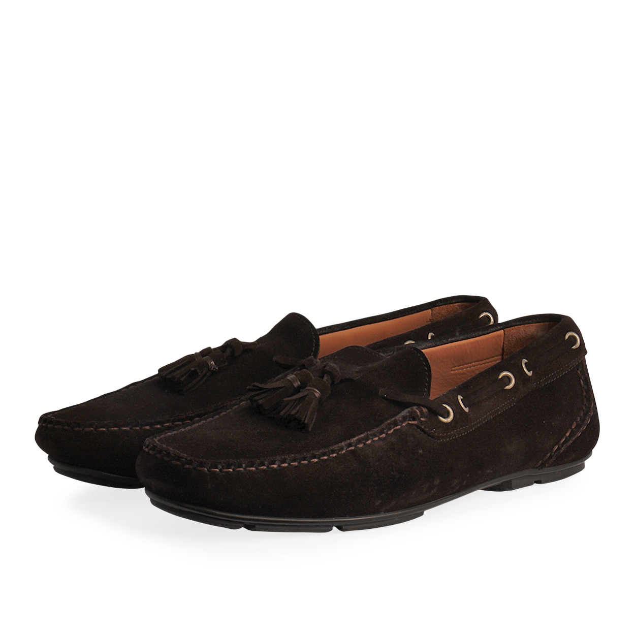SALVATORE FERRAGAMO Suede Loafers Brown - S: 42.5 (8.5) | Luxity