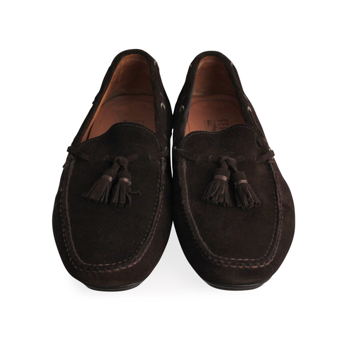 SALVATORE FERRAGAMO Suede Loafers Brown - S: 42.5 (8.5) | Luxity