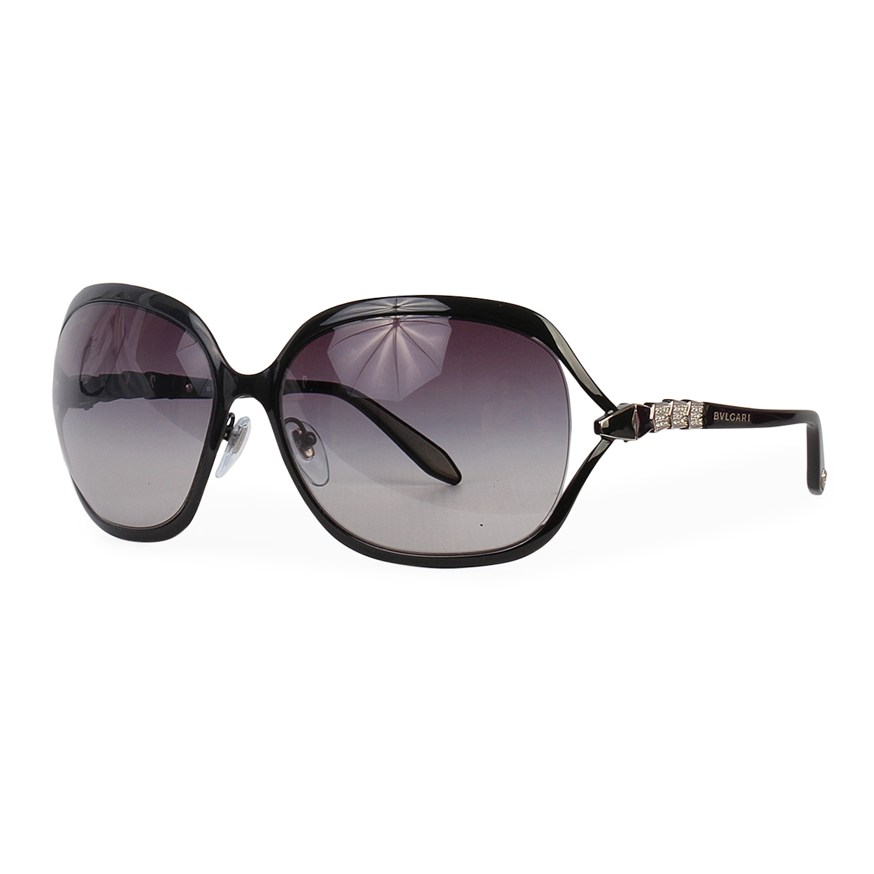 BVLGARI Diamond Sunglasses 6037-B Black | Luxity