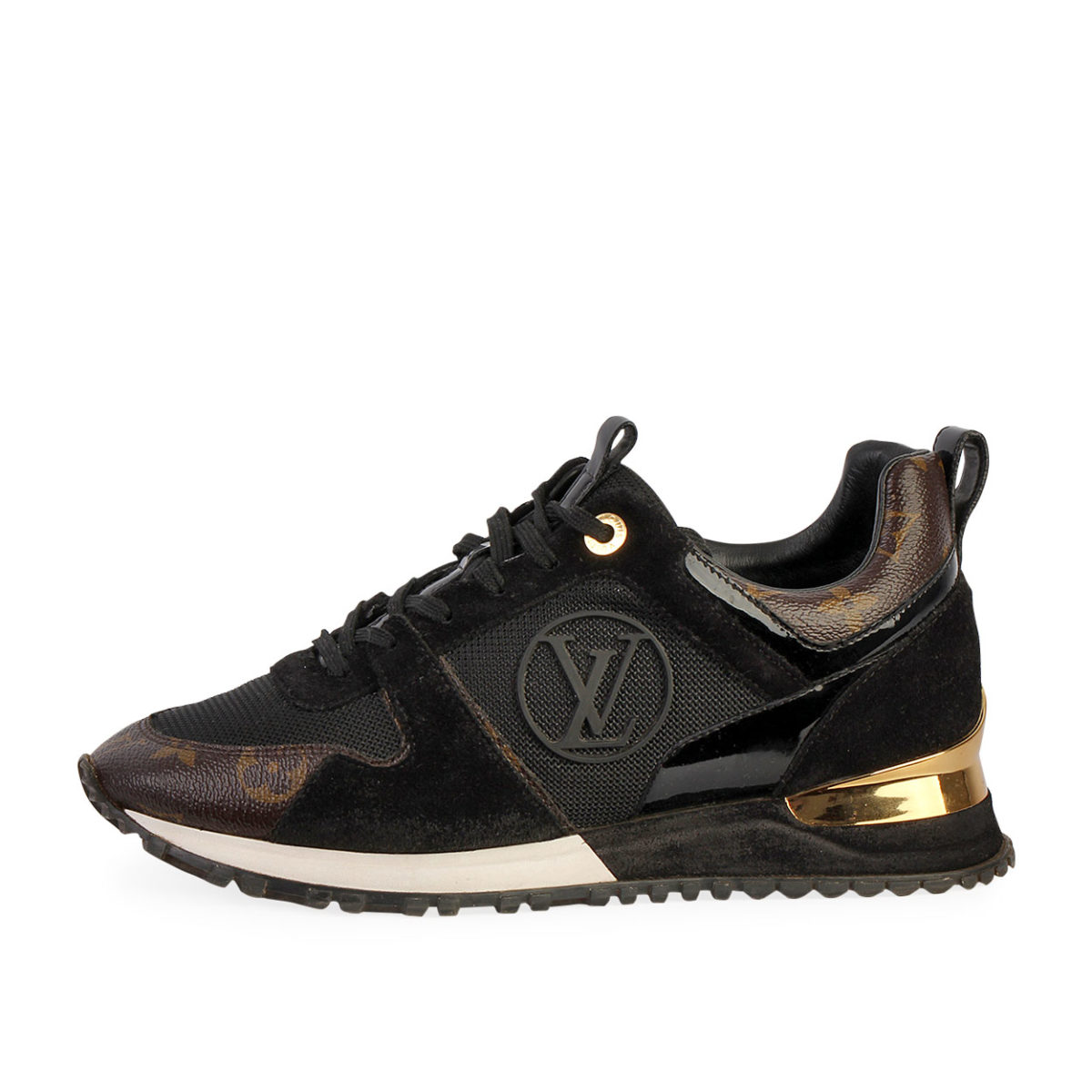 LOUIS VUITTON Monogram Run Away Sneakers Black - S: 38 (5) | Luxity