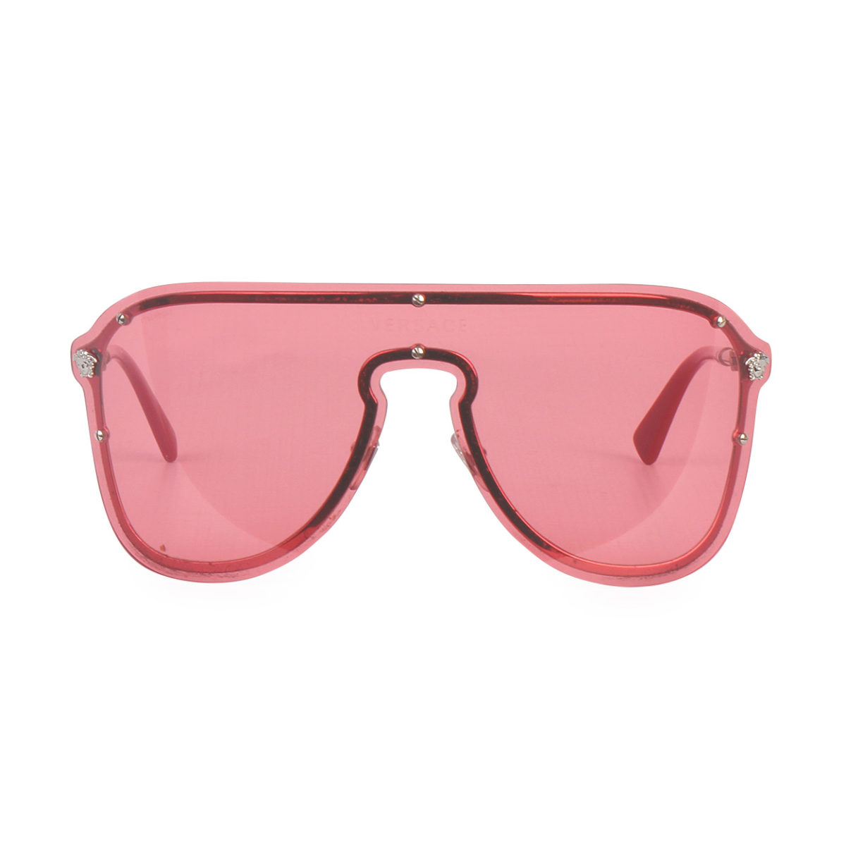VERSACE Shield Sunglasses 2180 1000/84 Red | Luxity