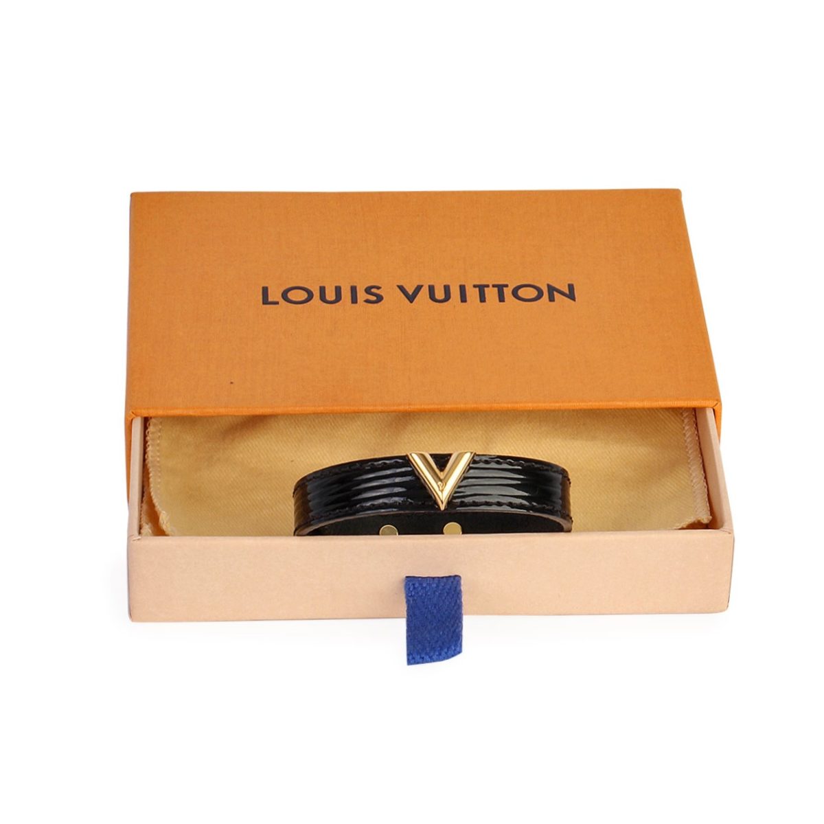 Essential v leather bracelet Louis Vuitton Brown in Leather - 31273502