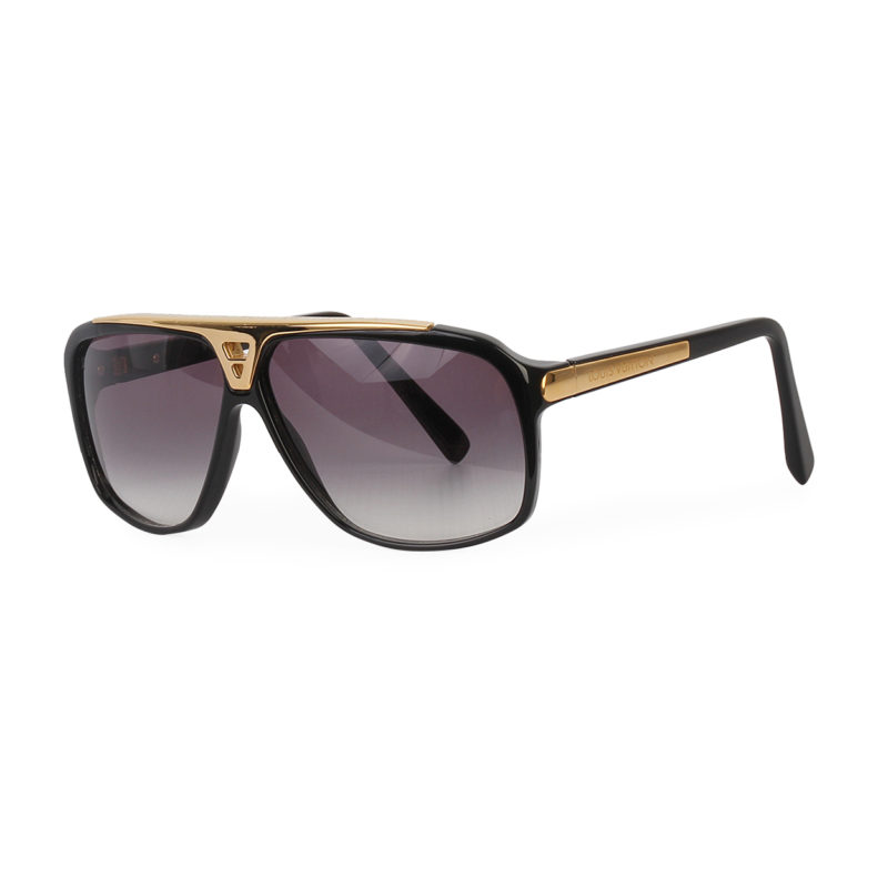 NEW AUTHENTIC LOUIS Vuitton Evidence Sunglasses Z0350W Black Gold