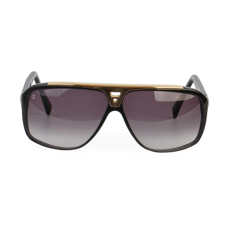 LOUIS VUITTON Evidence Sunglasses Z0350W Black/Gold