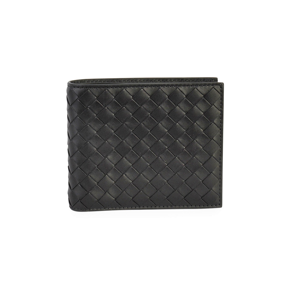 BOTTEGA VENETA Intrecciato Leather Bifold Wallet Black - NEW | Luxity