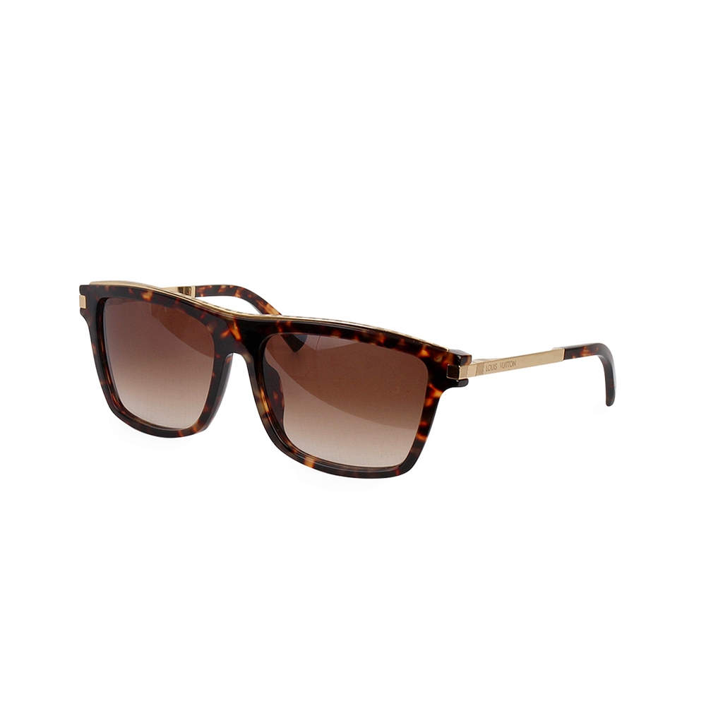 LOUIS VUITTON Tortoise Shell Perception Sunglasses Z0605E Brown | Luxity