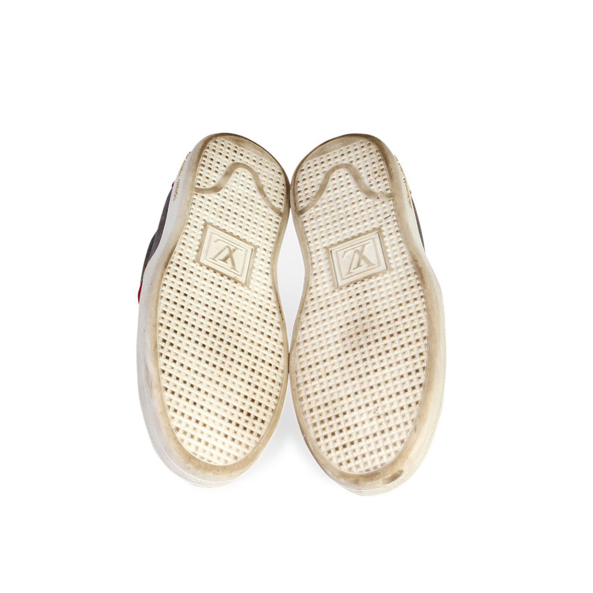 LOUIS VUITTON Monogram Front Row Slip-On Sneakers Red - S: 37 (4) | Luxity