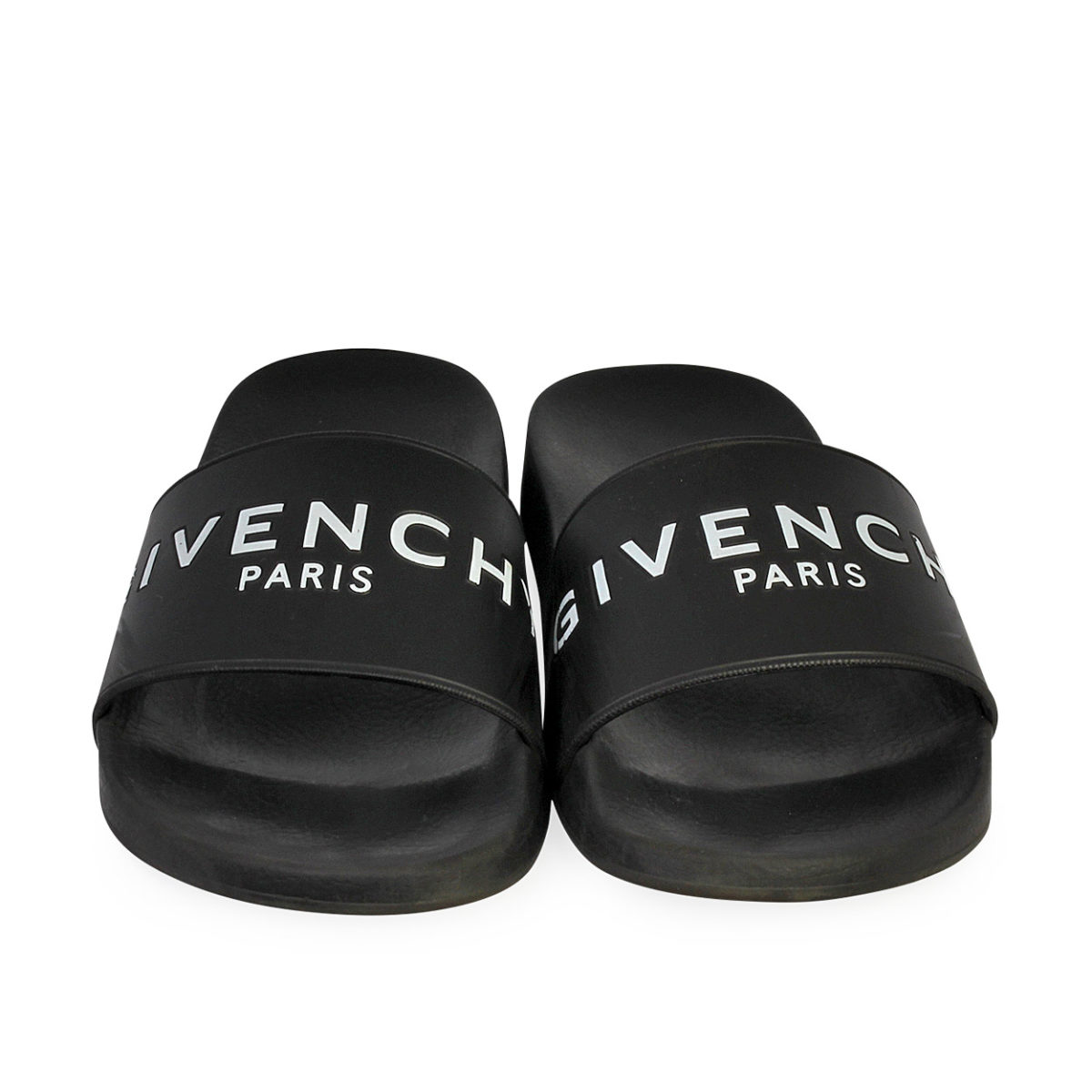 GIVENCHY Rubber Logo Slide Sandals Black - S: 38 (5) | Luxity