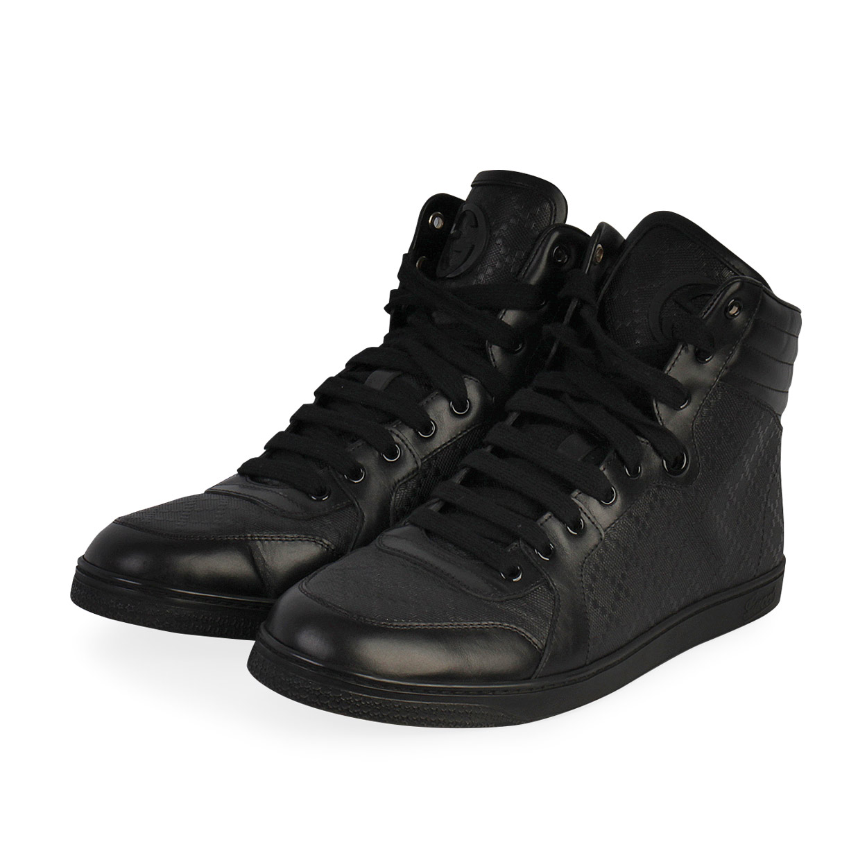 GUCCI Diamante High Top Sneakers Black - S: 44 (10) | Luxity
