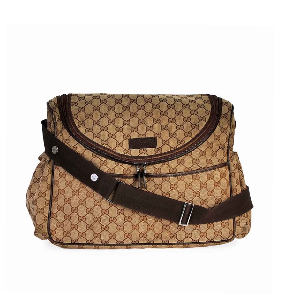 GUCCI GG Diaper Bag Brown | Luxity