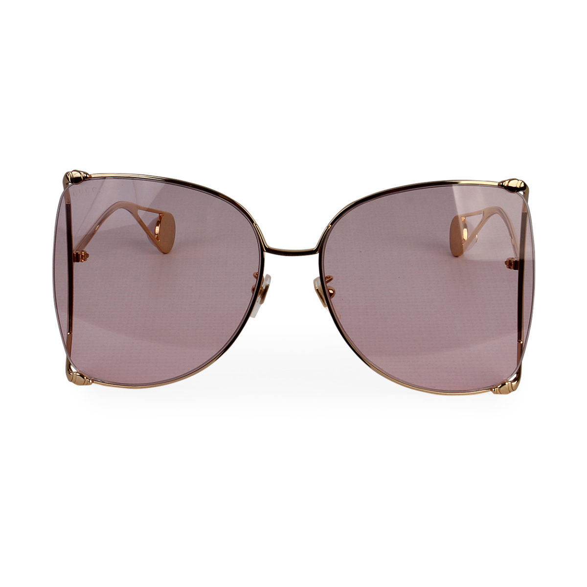 GUCCI Oversized Sunglasses GG0252S Pink | Luxity