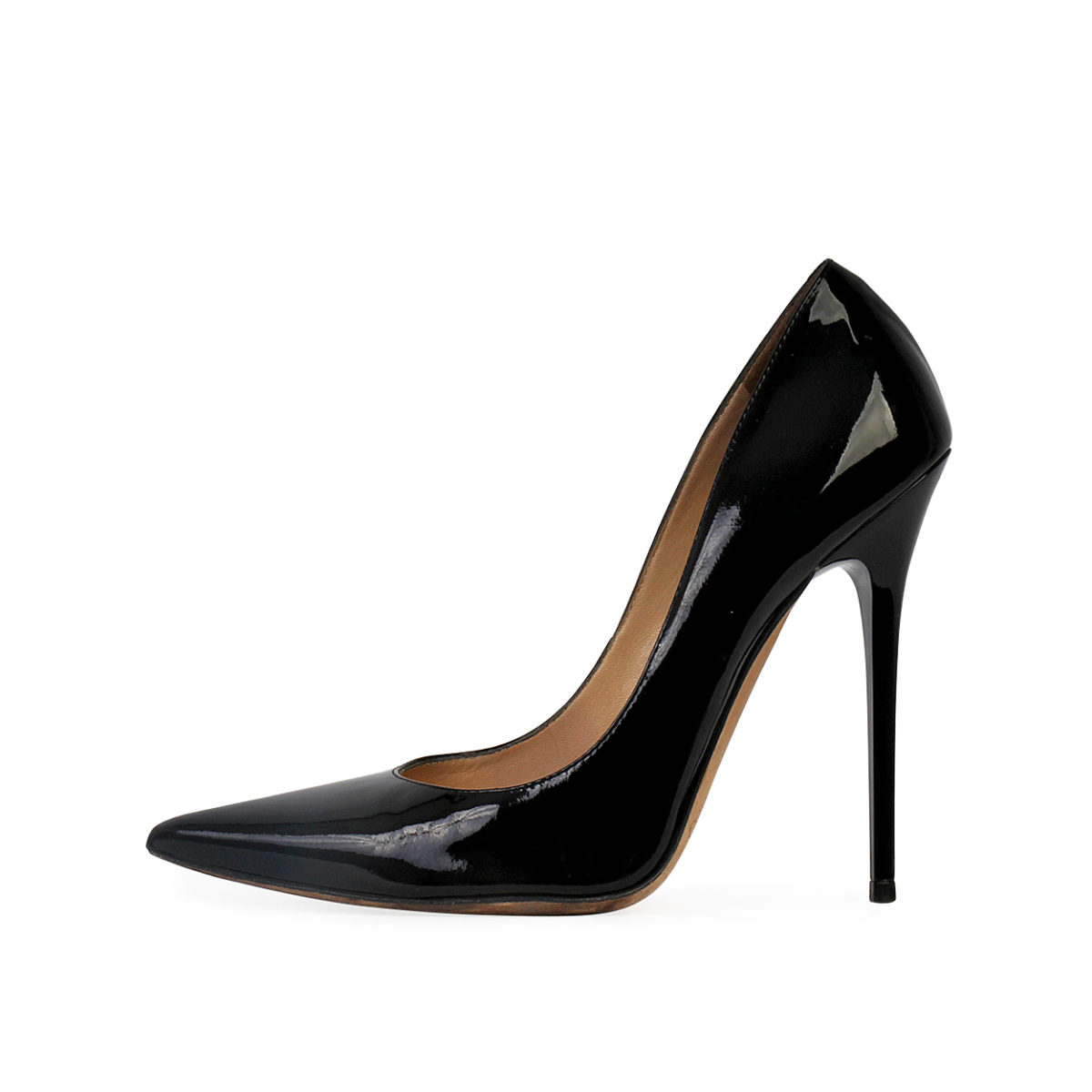 JIMMY CHOO Patent Leather Pumps Black - S: 37.5 (4.5) | Luxity