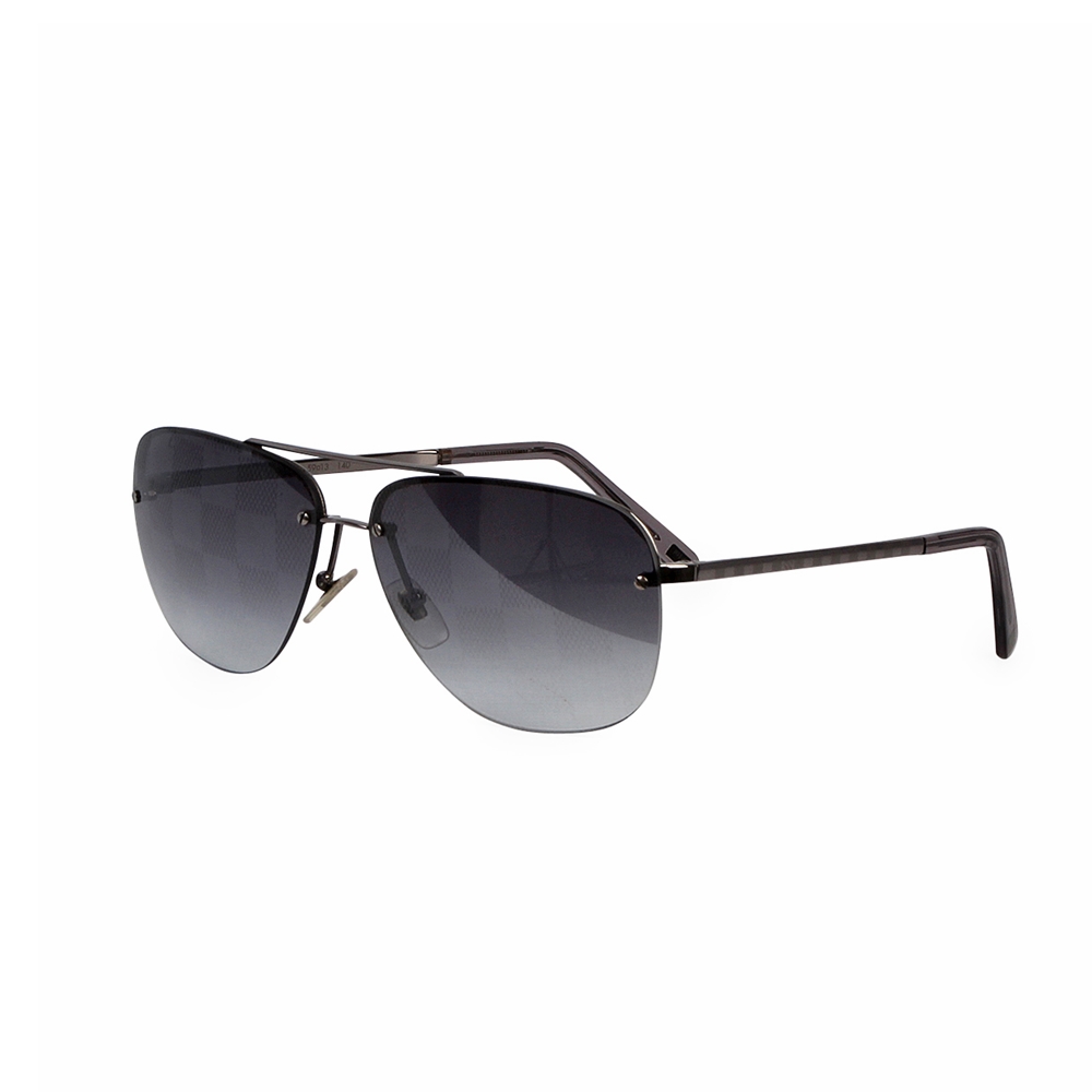 LOUIS VUITTON Damier Socoa Aviator Sunglasses Z0216U Silver | Luxity