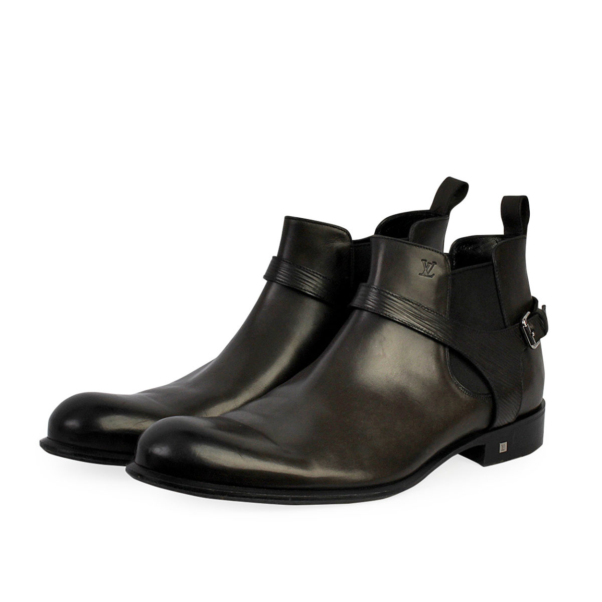 LOUIS VUITTON Leather Greenwich Ankle Boots Black - S: 46 (11) | Luxity