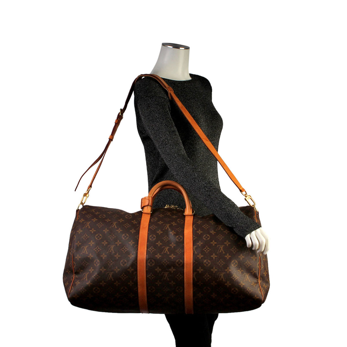 LOUIS VUITTON Monogram Keepall Bandouliere 55 | Luxity