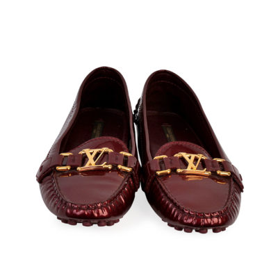 Louis Vuitton Burgundy Patent leather Oxford Loafers Size 39 Louis Vuitton