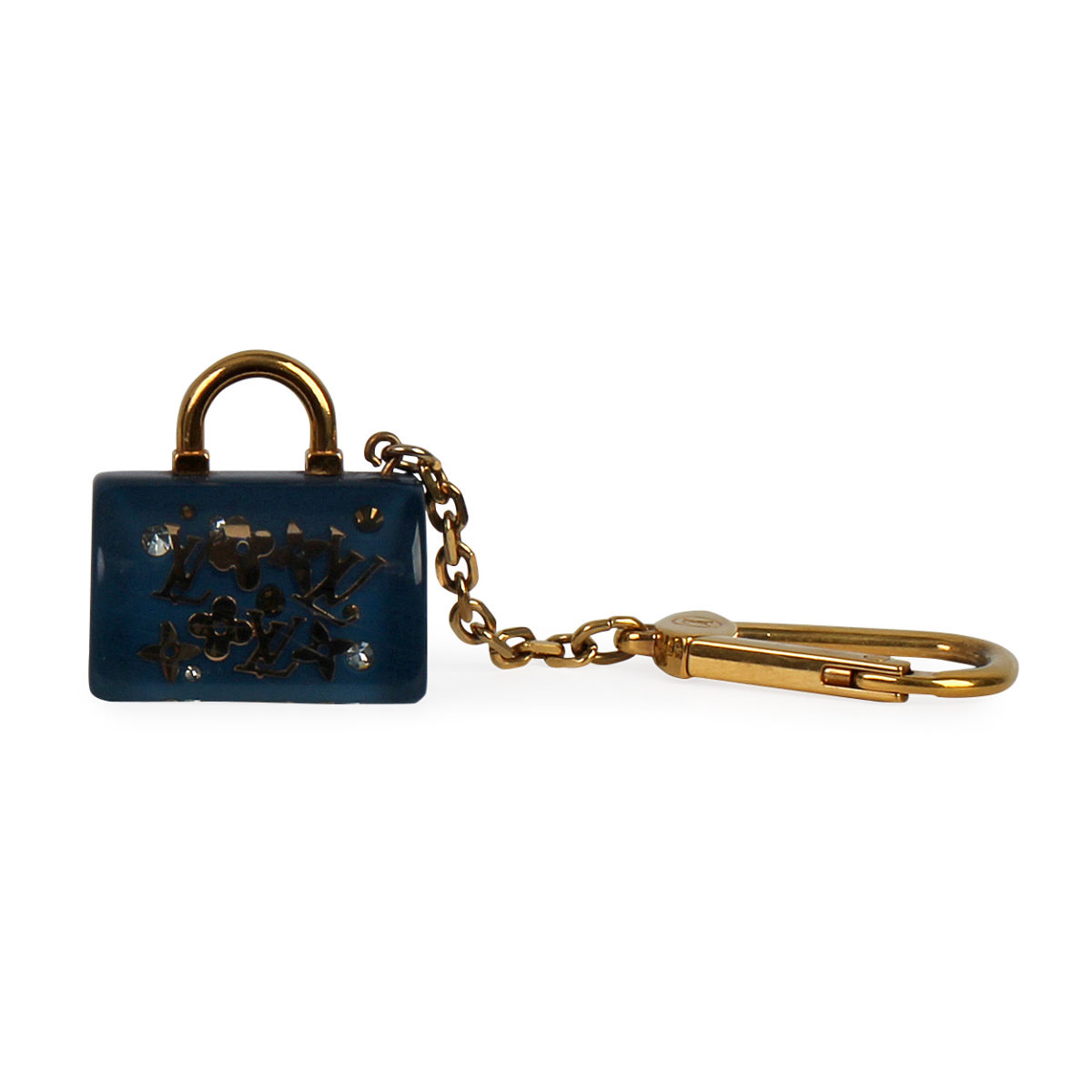 LOUIS VUITTON Speedy Key Chain Bag Charm Blue | Luxity