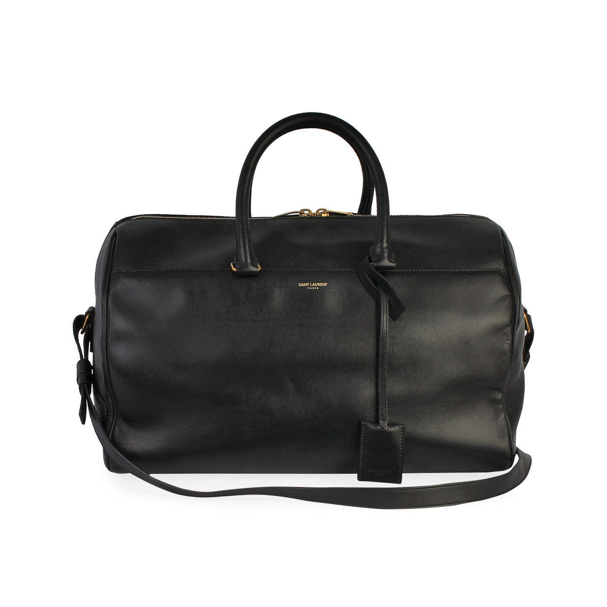 YVES SAINT LAURENT Leather Classic Duffle Bag Black | Luxity
