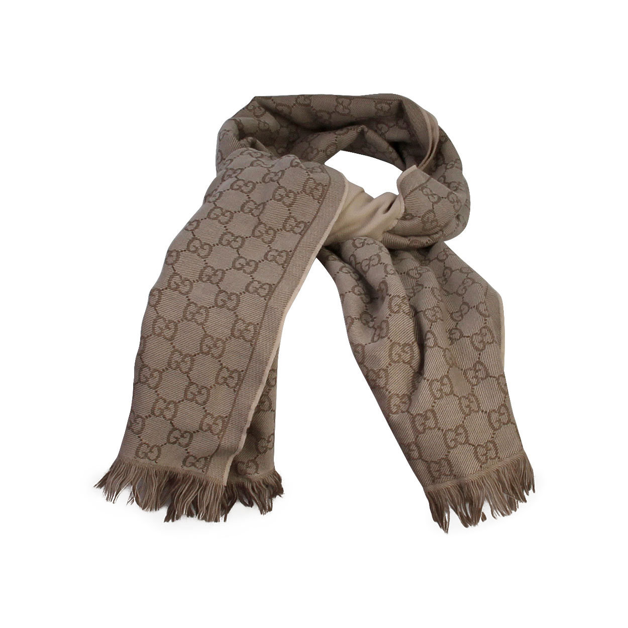 GUCCI GG Wool Scarf Stone | Luxity