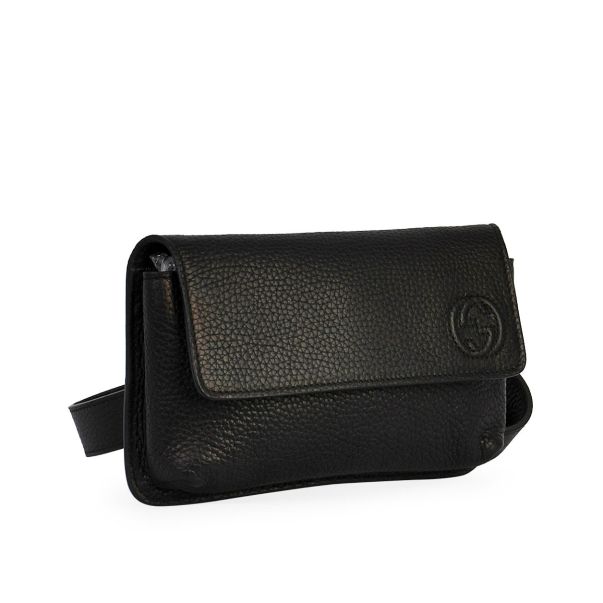 GUCCI Leather Waist Belt Bag Black | Luxity