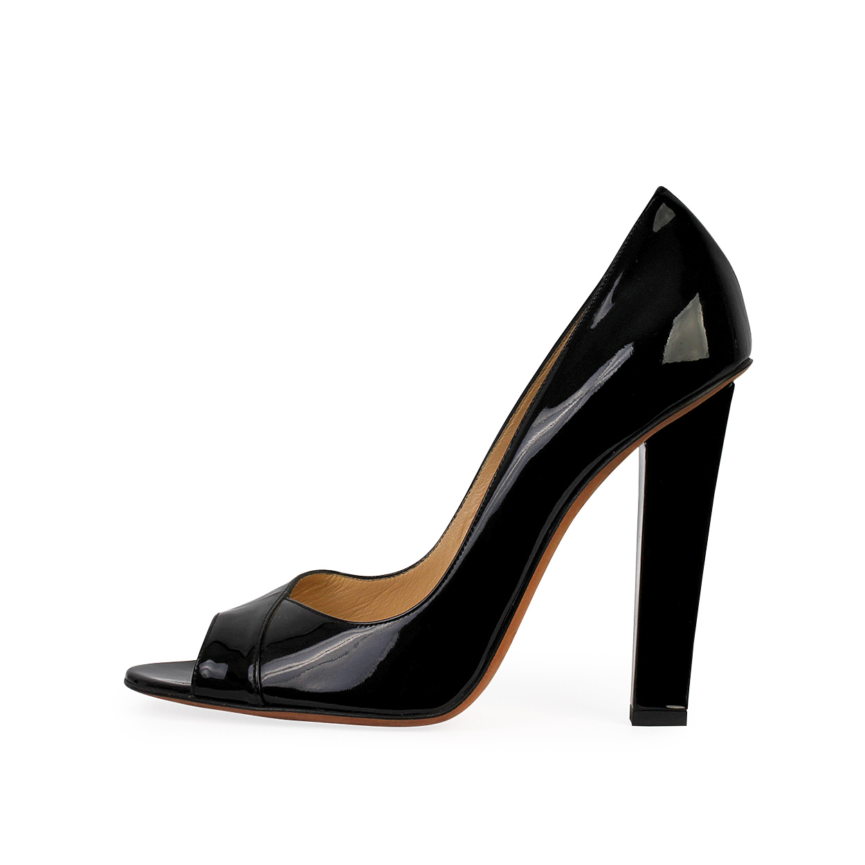 JIMMY CHOO Patent Leather Block Heel Pumps Black - S: 39 (6) | Luxity