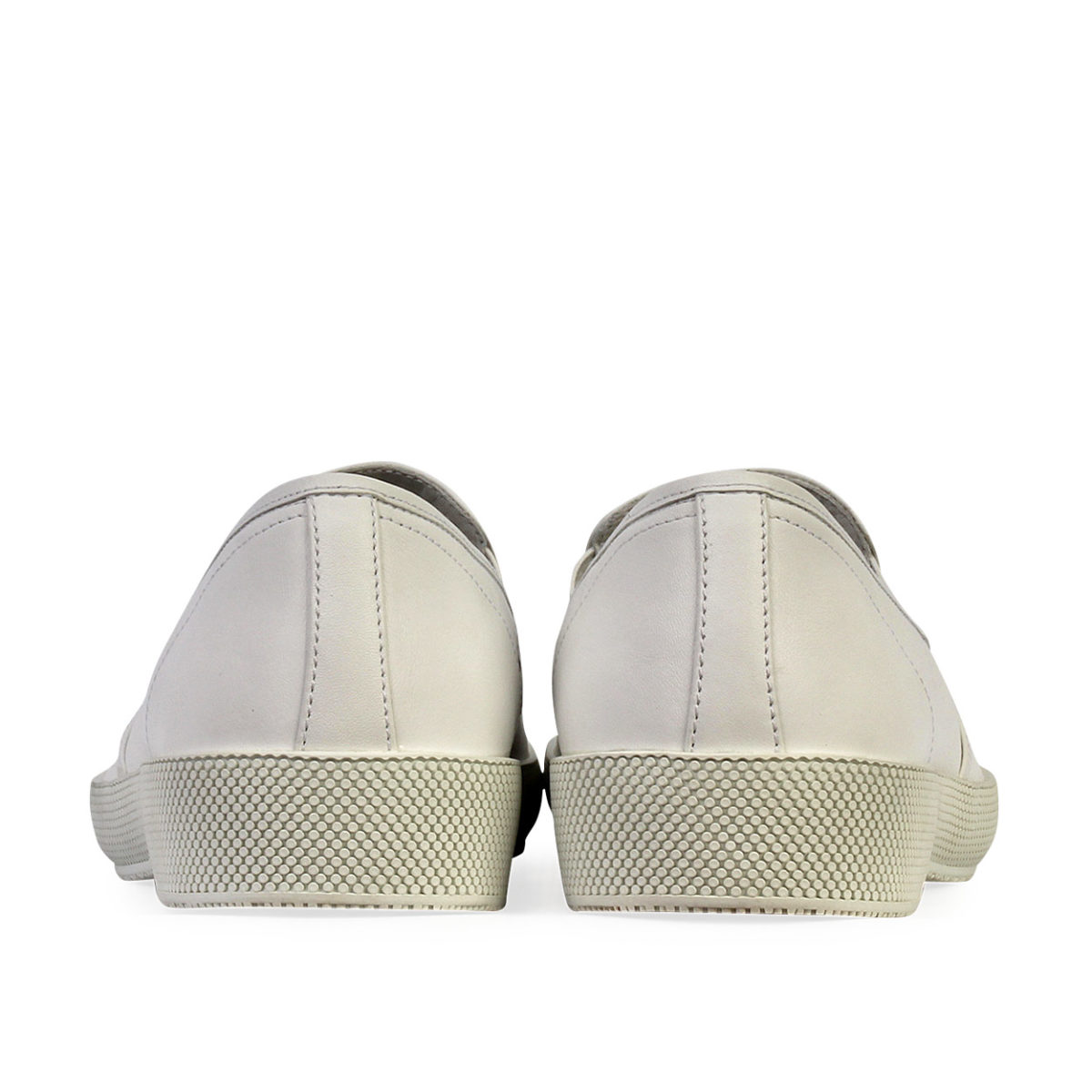 PRADA Leather Slip On Loafers White - S: 43 (9) - NEW | Luxity