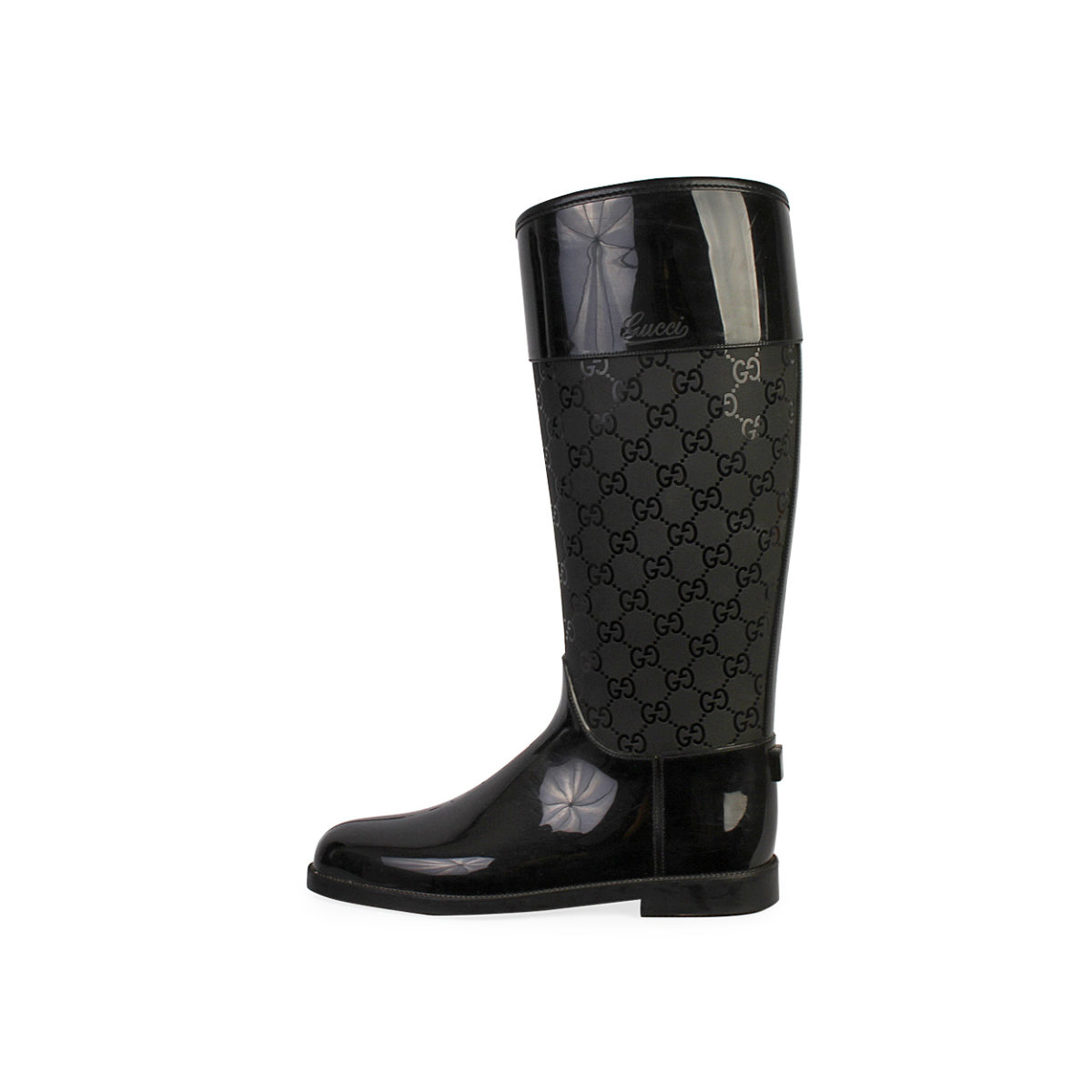 gucci rain boots black