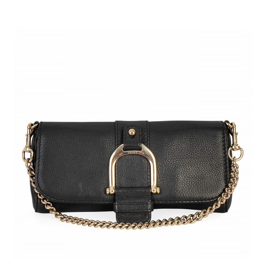 GUCCI Leather Greenwich Evening Clutch Black | Luxity