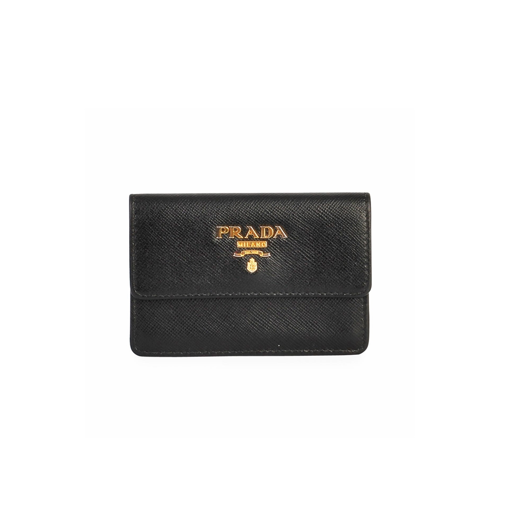 PRADA Saffiano Business Card Case Black | Luxity