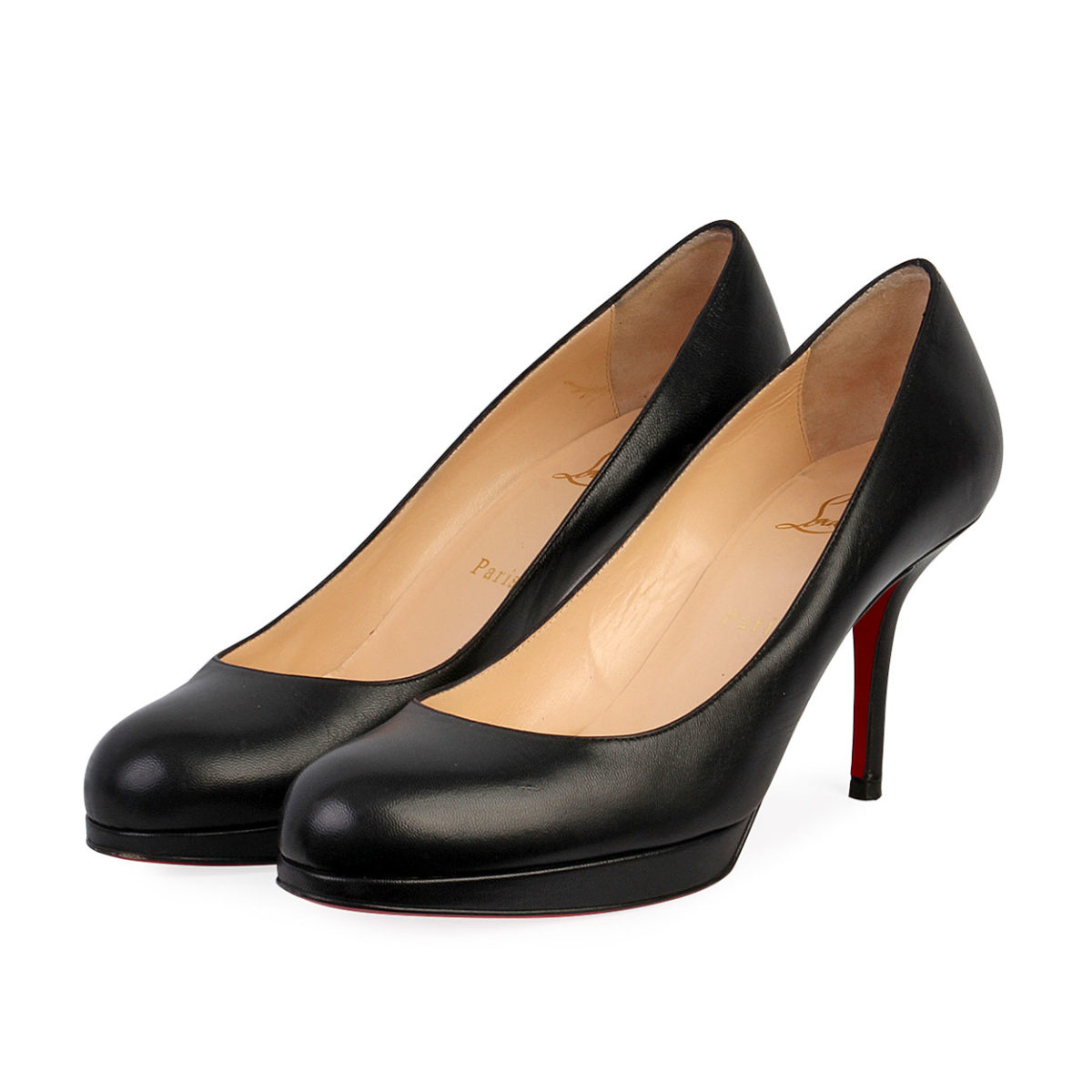 CHRISTIAN LOUBOUTIN Leather Simple Pumps Black - S: 39.5 (6) | Luxity