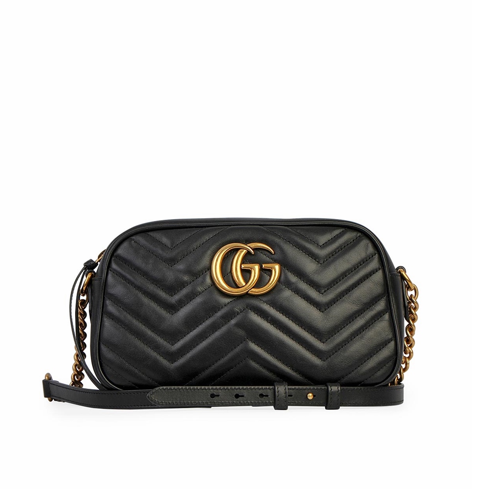 GUCCI Marmont Matelasse Small Shoulder Bag Black | Luxity