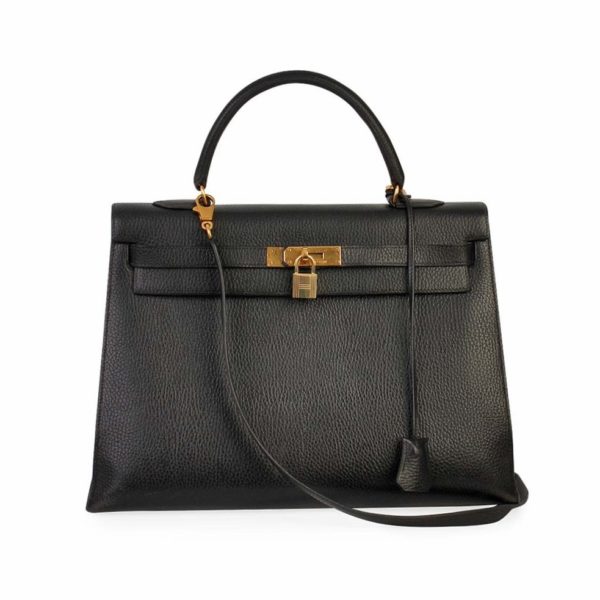 HERMES Ardennes Sellier Kelly 35 Black | Luxity