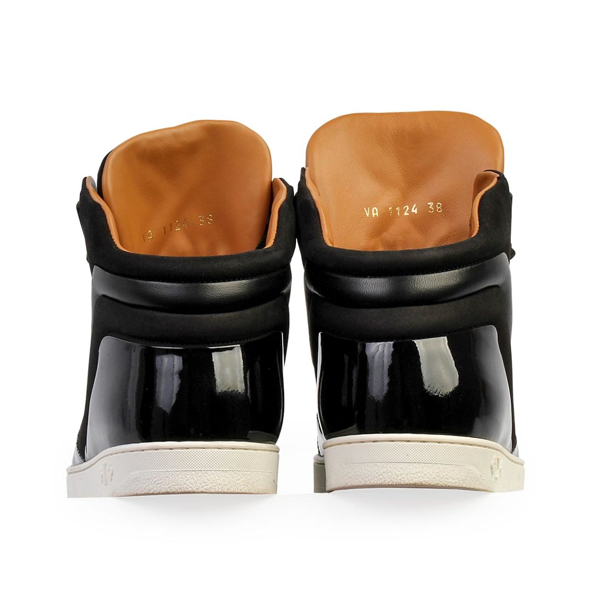 LOUIS VUITTON Suede Broken Beat High Top Sneakers Black - S: 38 (5) | Luxity