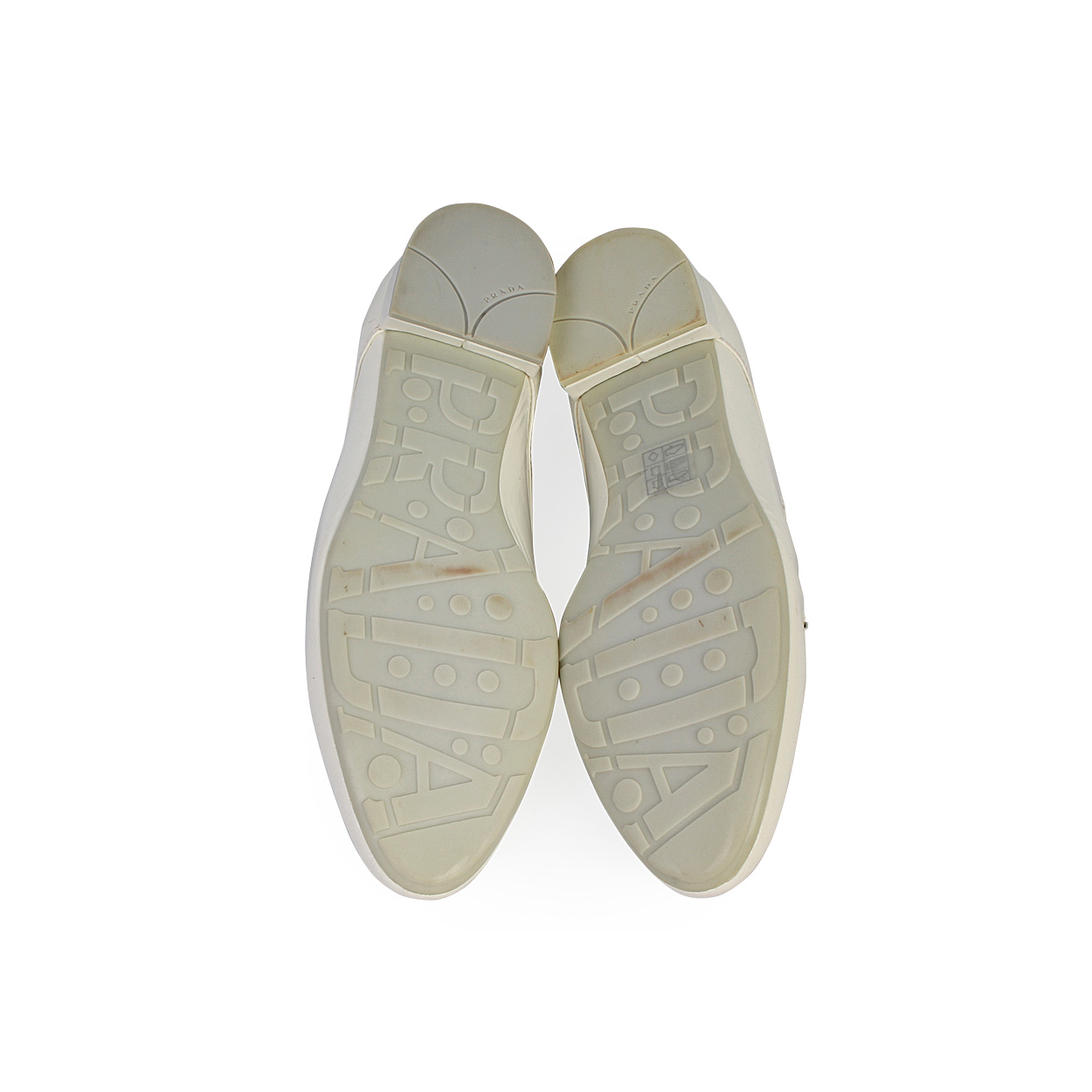 PRADA Patent Lace Up Oxford Shoes White - S: 40 (6.5) | Luxity